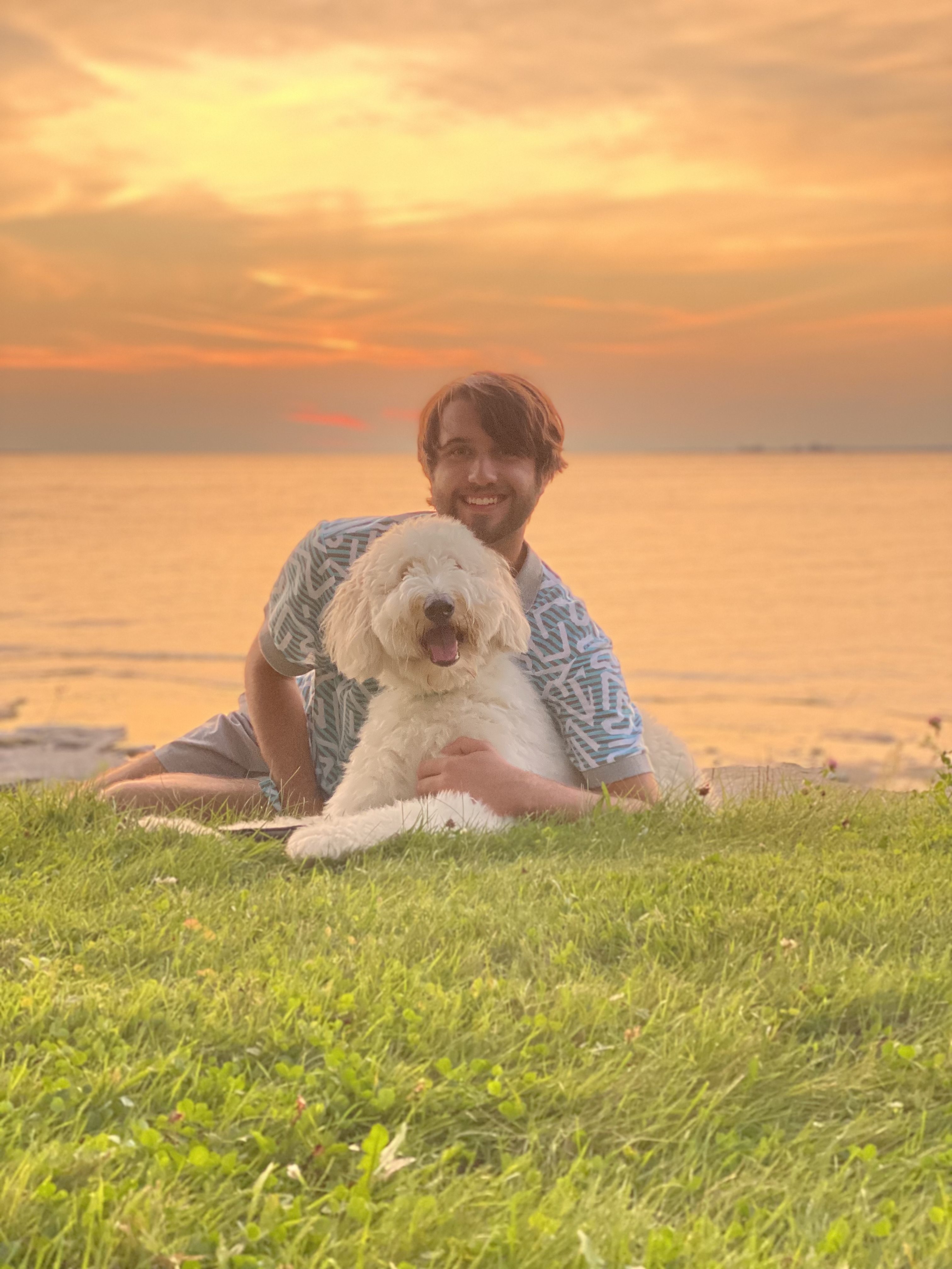 George with his dog, Millie (circa 2021)